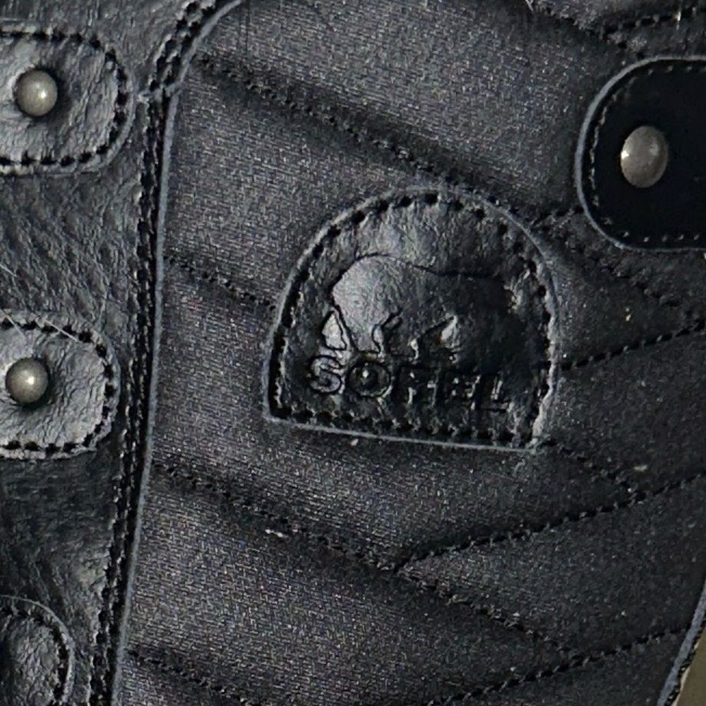 SOREL 8.5 Tolfino II Faux Fur Lined Waterproof Boot Black Gray Tall Lace up - Picture 6 of 15